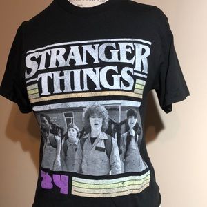 Stranger Things T-shirt, 21” Long, Black (size small)